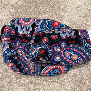 Vera Bradley Black and Blue Paisley travel set